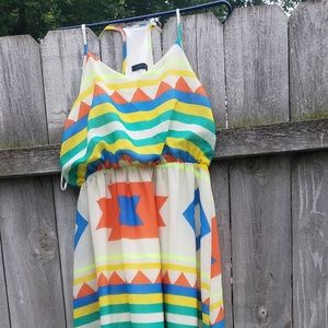 Aztec Print Maxi Dress